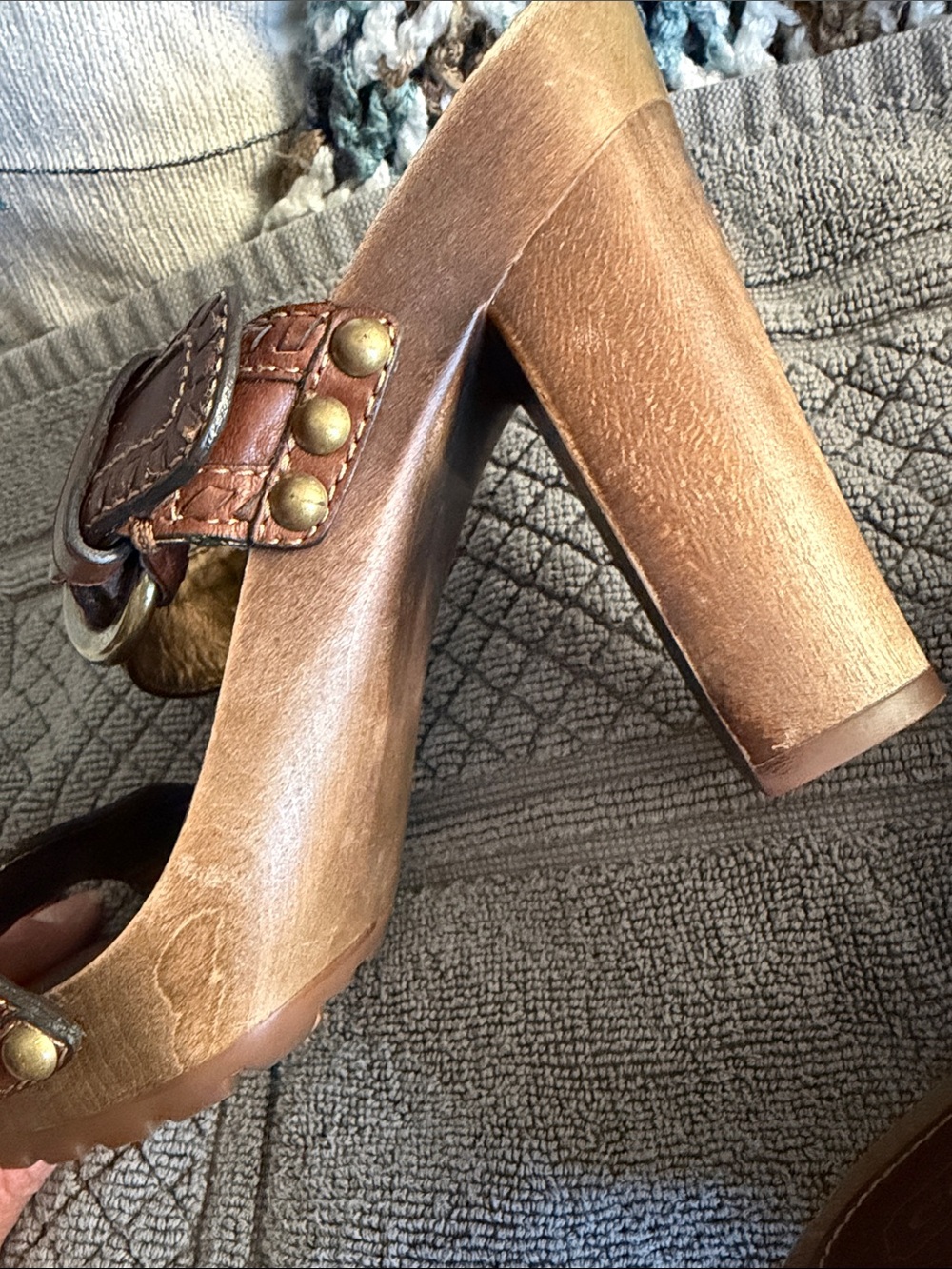 PREOWNED & PRELOVED COACH Chrissy Brown Leather Buckle Slide Mules - Picture 13 of 16